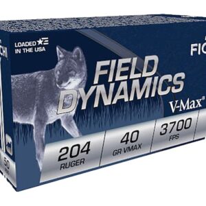 Fiocchi Extrema 204 Ruger Ammo 40 Grain Hornady V-Max Polymer Tip Box of 50