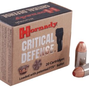 Hornady Critical Defense 45 ACP +P Ammo 185 Grain Hornady FTX Polymer Tip Box of 20