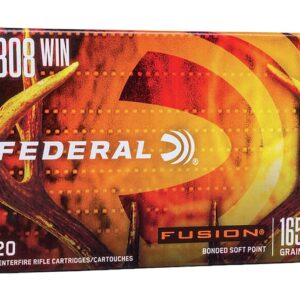 Federal Fusion 308 Winchester Ammo 165 Grain Bonded Round Nose