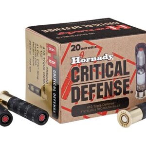 Hornady Critical Defense 410 Polymer Tip FTX Slug and Two Round Balls 2-1/2" Box of 20