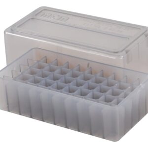 MTM Slip Top Ammo Box Square-Hole 38 Special, 357 Magnum 50-Round