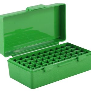 MTM Flip Top Ammo Box 25 ACP to 32 S&W Long 50-Round Plastic Green