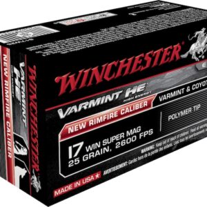 Winchester Varmint High Energy 17 Winchester Super Magnum Ammo 25 Grain Polymer Tip